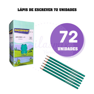 Lápis de Escrever Preto Nº2 Caixa Com 72 Unidades Material Escolar Escola Estudos Masterprint em Oferta na Shopee