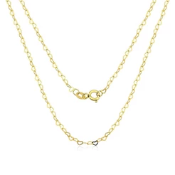 Corrente Feminina de Ouro 18k Elos Coração 4mm