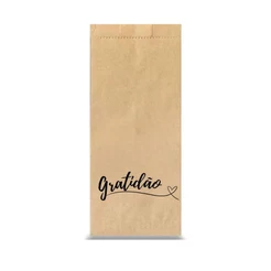 Saco de Papel Kraft Decorado - Gratidão - 15 unidades - Stickr - Rizzo