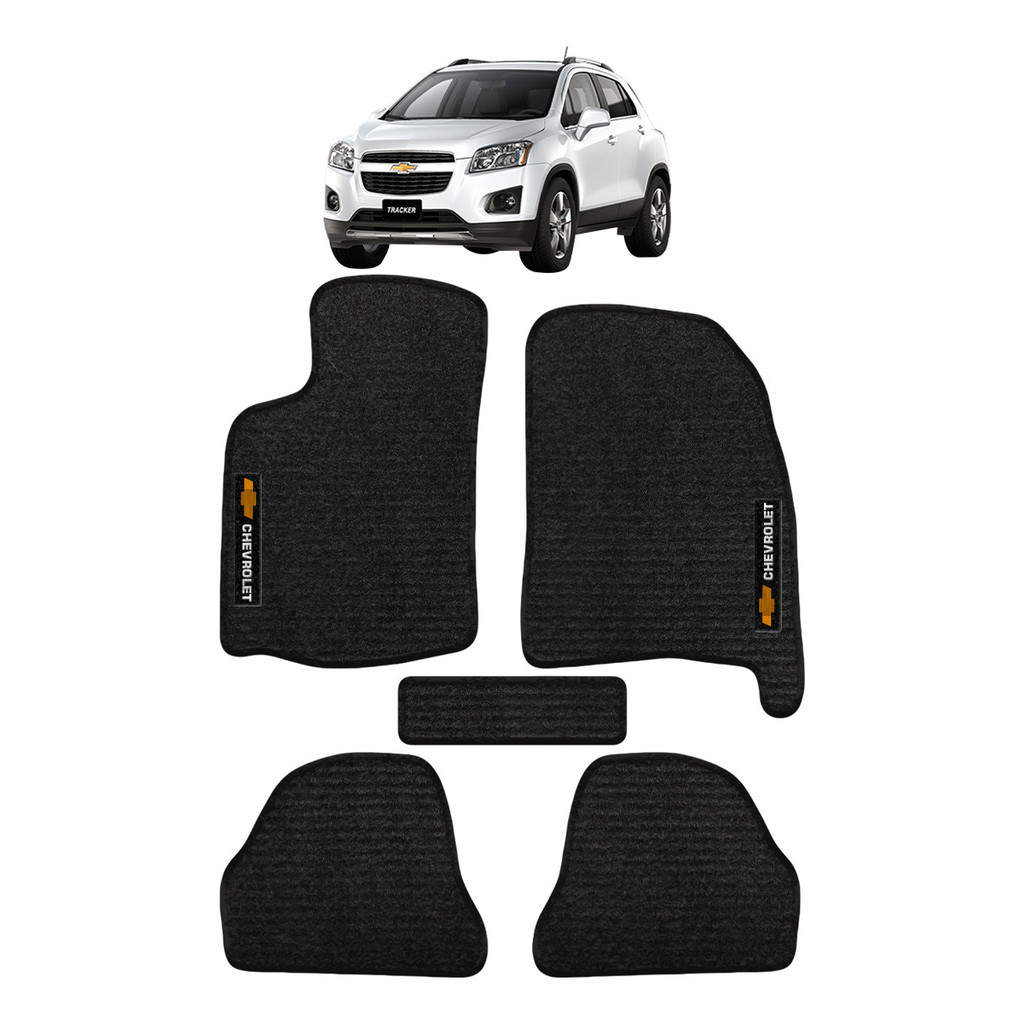 Kit de tapetes 5 peças específico Tracker 2013 14 15 ... 17 18 2019 Carpete Preto