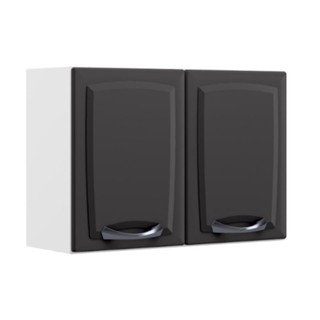 Armário de Cozinha Aéreo Itatiaia Aço 2 Portas New Premium Grafite/Branco em Oferta na Shopee