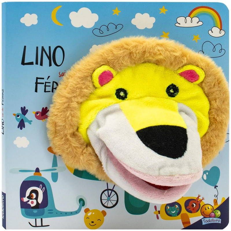 Livro Fantoches Animados: Lino sai de Férias SBN Crianças Filhos Infantil Desenho História Brincar