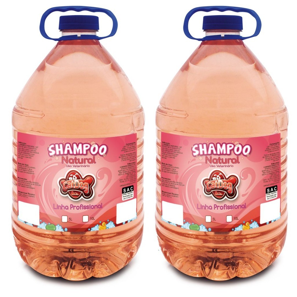 Shampoo Pet Cães e Gatos Natural KIT 02und 5 Litros Cães e Gatos Banho e Tosa em Oferta na Shopee
