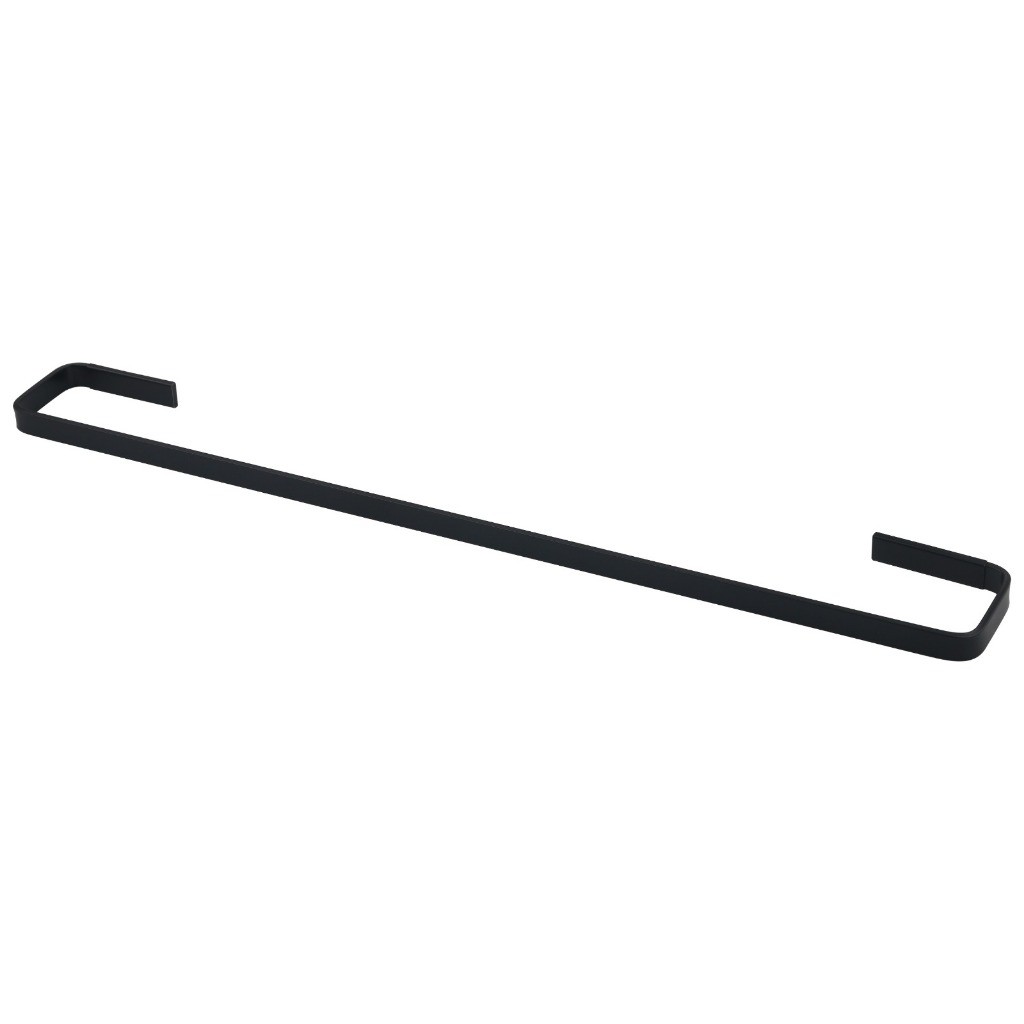 PORTA TOALHA DE BANHO STANDER QUADRADO DE PAREDE PARA BANHEIRO PRETO