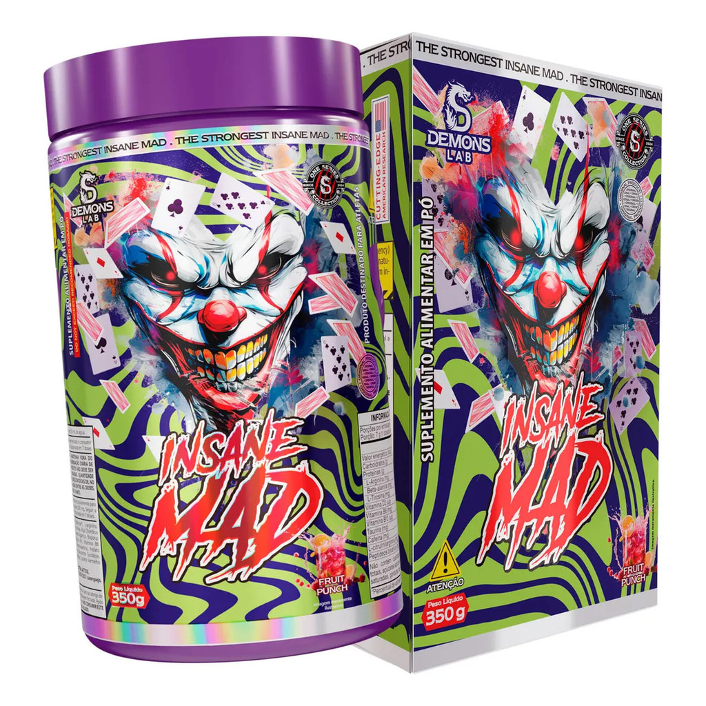 Pré Treino Insane Mad 350g - Demons Lab em Oferta na Shopee
