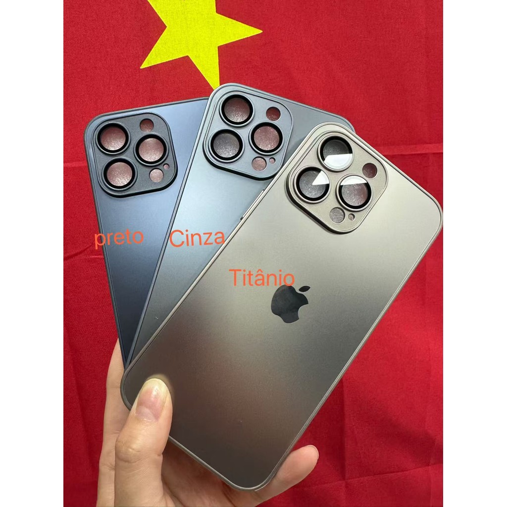 Capa AG-Glass para iPhone De Vidro Fosco para diferentes modelos de Iphone 11 a 15 pro/pro max