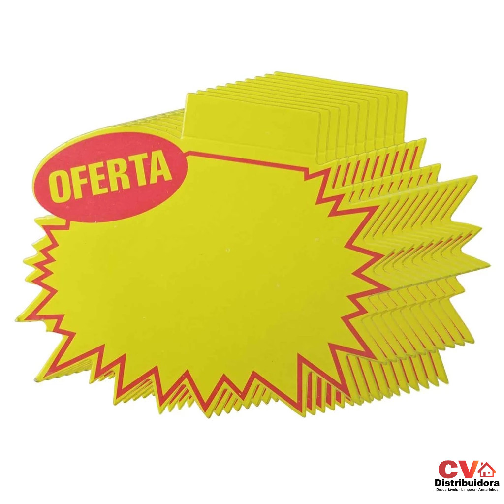 Kit 10 Unidades Placa De Oferta Mercado Tamanho Splash Micro Multiuso