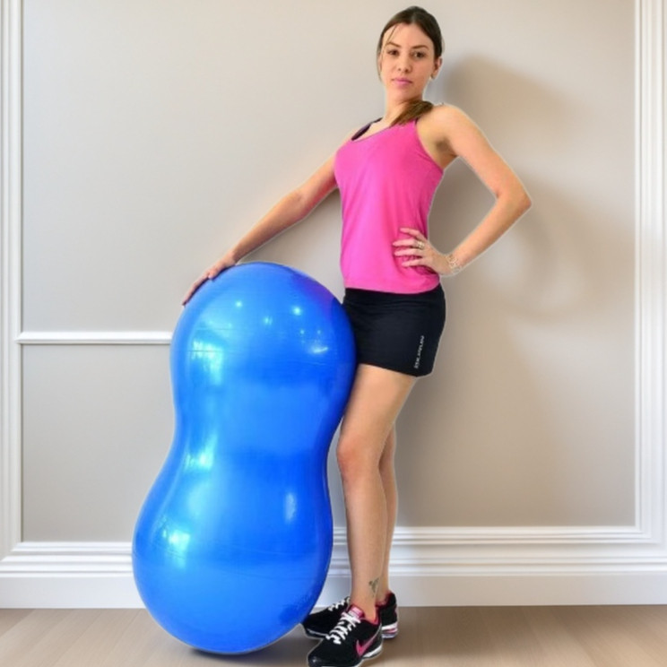 Bola Pilates Feijão 90x40 cm Resistente C/ Bomba Pilate em Oferta na Shopee