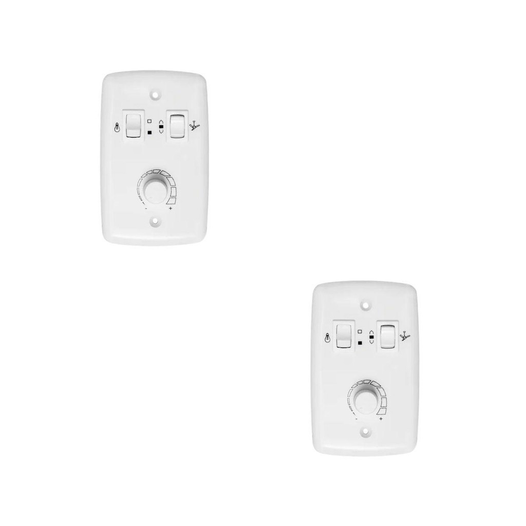 KIT COM 2 TRIO CONTROLE ROTATIVO P/1 LÂMPADA 4X2 BIVOLT
