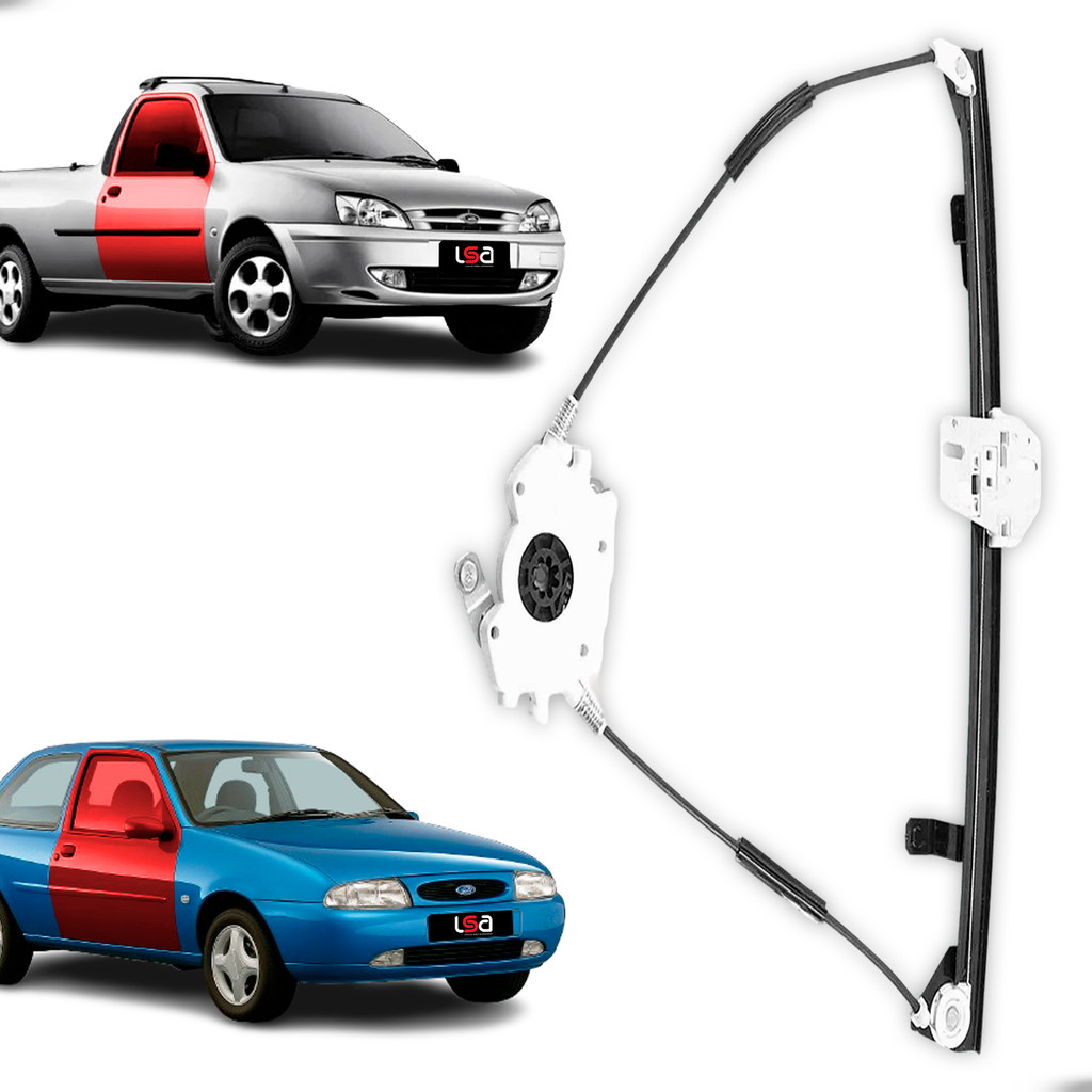 Elevador de Vidro Dianteiro Dir Ford Courier 2p 1997-2013 em Aço Compatível Fiesta 2p 1996-2003 Encaixe Perfeito em Oferta na Shopee