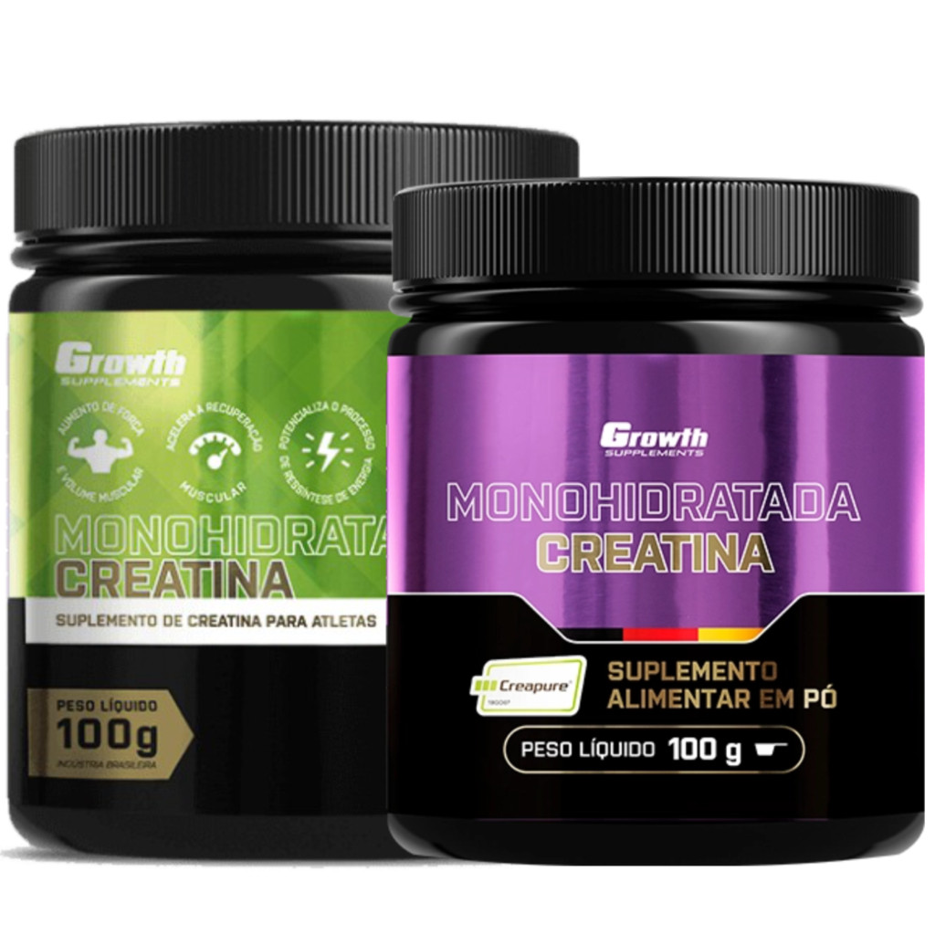 Creatina 100g Monohidratada + Creatina 100g Creapure Growth