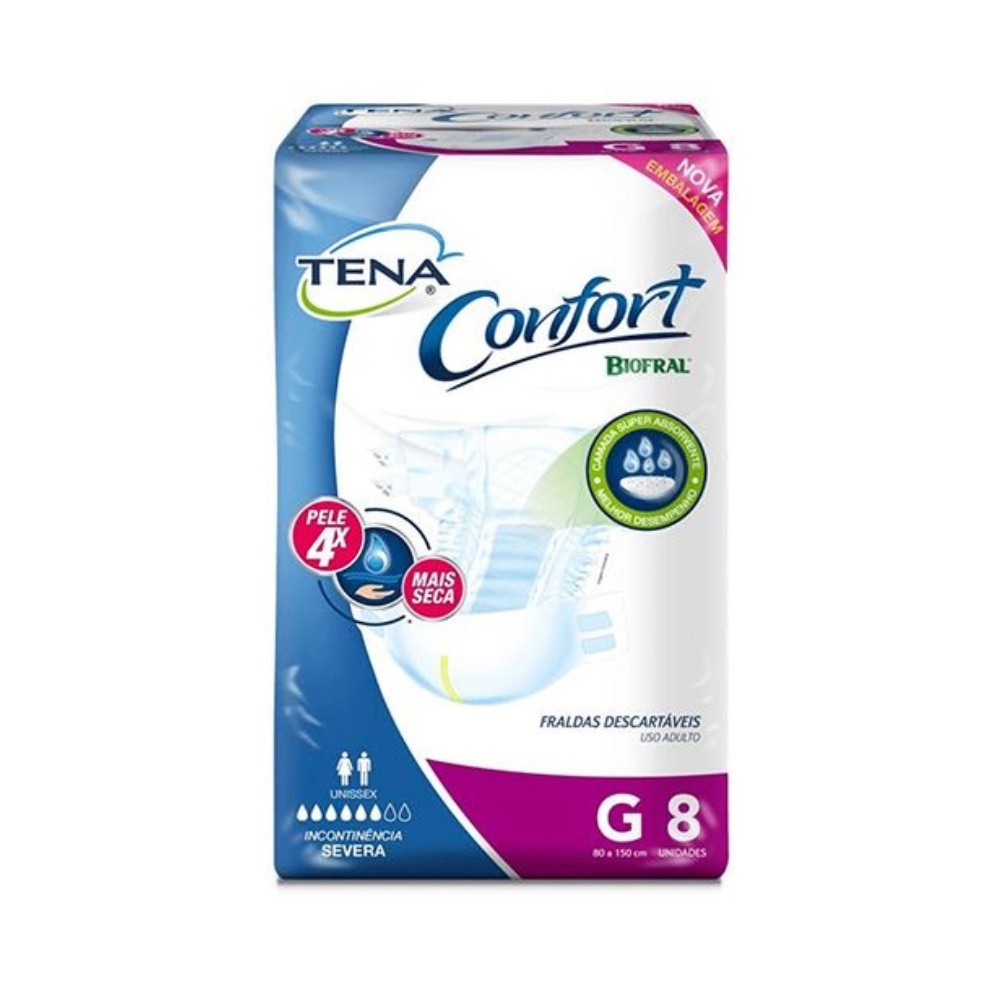 Biofral Fralda Confort Plus G 8Un -