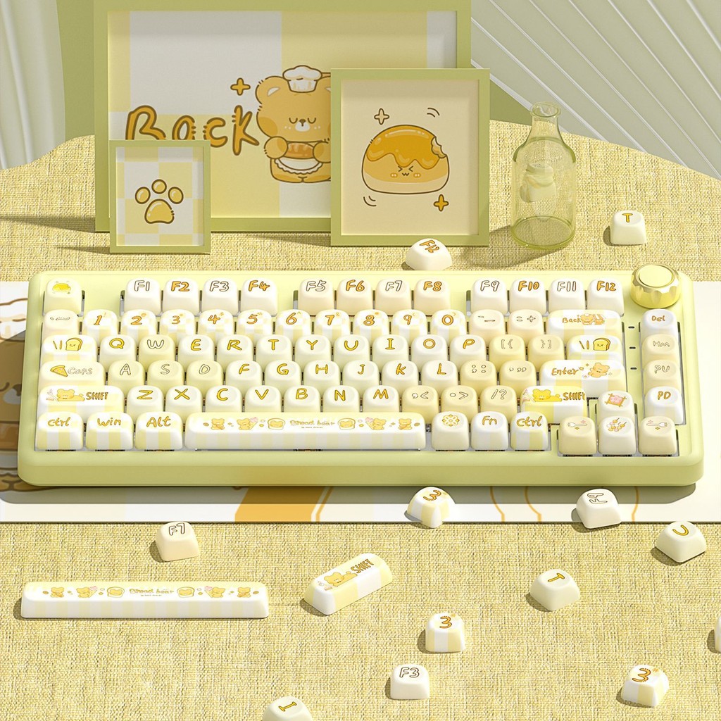 Conjunto De Teclas Bread Bear MOA Profile Dye-Sub PBT 122 -