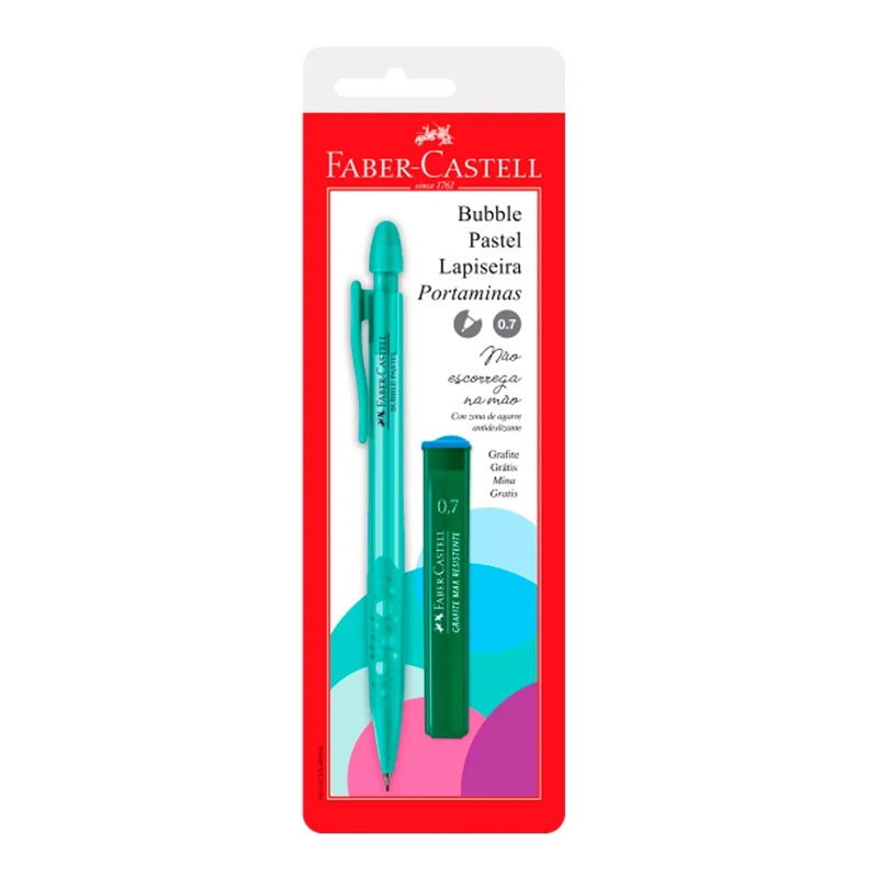 Lapiseira 0.7mm Bubble Verde Água pastel SM/07BBVA com 1 unidade Faber-Castell - Stationery
