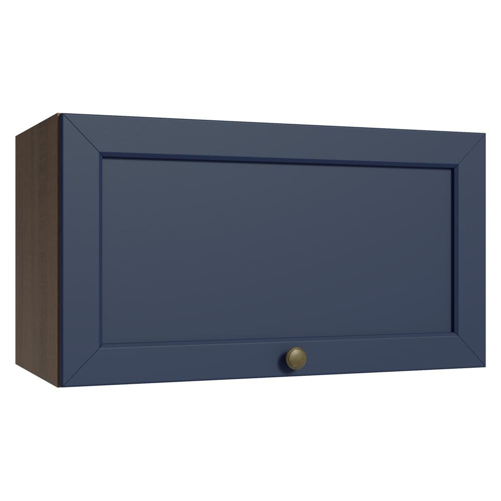 Armário Aéreo 60 cm 1 Porta Basculante Rustic/Azul Vik Madesa