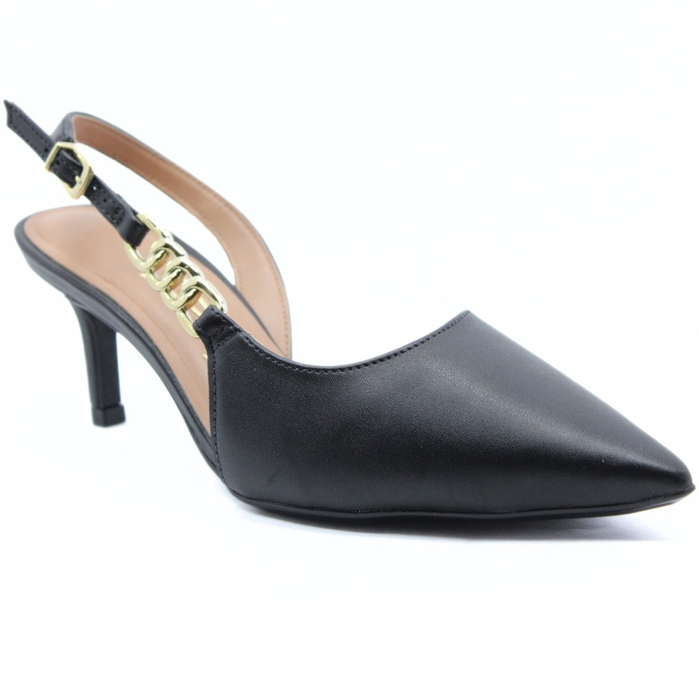 Scarpin Vizzano Slingback Detalhe Bico Fino Salto Baixo em Oferta na Shopee