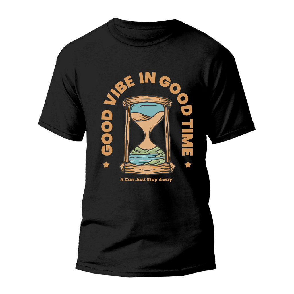 T-shirt Linda Camiseta Premium Algodão Estampada Especial Good Vibe in Good Time REF1112 Premium Envio Imediato