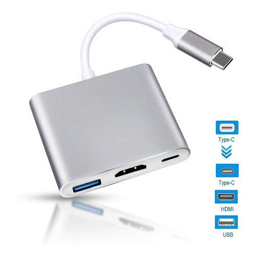 Adaptador Usb Tipo C Para Hdmi, Usb E Tipo C OTG Type C 3.0