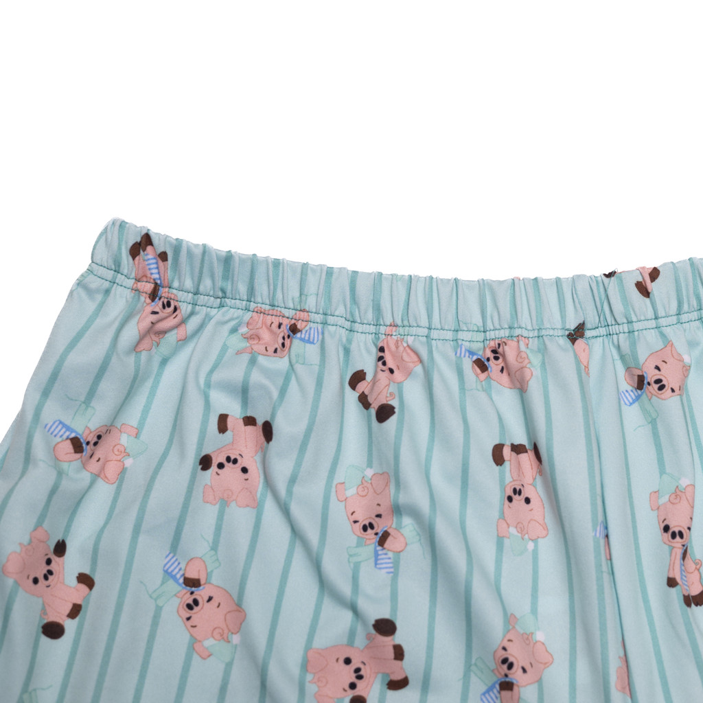Detalhes do Pijama No Mundo da Lua Adulto Masculino Ruanito Verde Carinha - TurmaTube