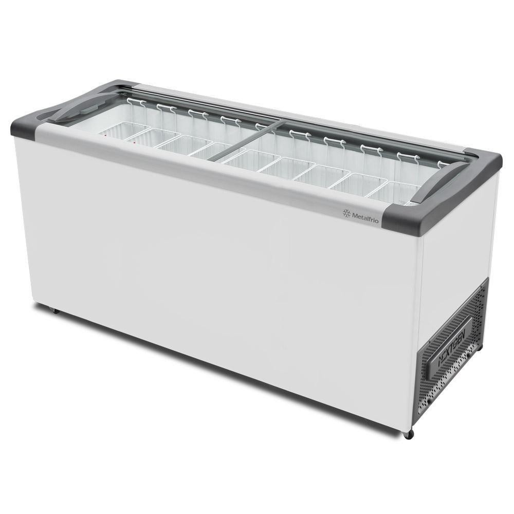 Kit - Freezer Horizontal Tampa De Vidro 404 Litros Nf55 127v + 10 Cestos Nextgen Branco 127v — imagem 2 de 2