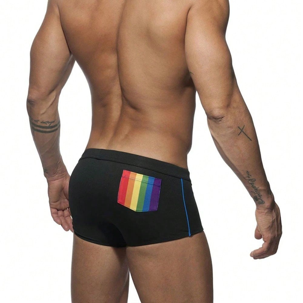 Maiô masculino push-up banho masculino sexy natação biquíni shorts masculino praia com bojo