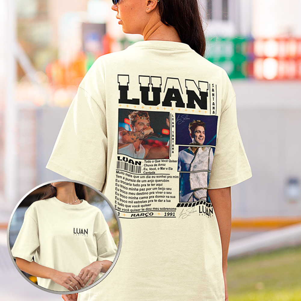 Camiseta Musica Luan Santana Biografia Camisa Exclusiva Algodão 30.1 Qualidade Premium Envio Rapido. — imagem 2 de 2