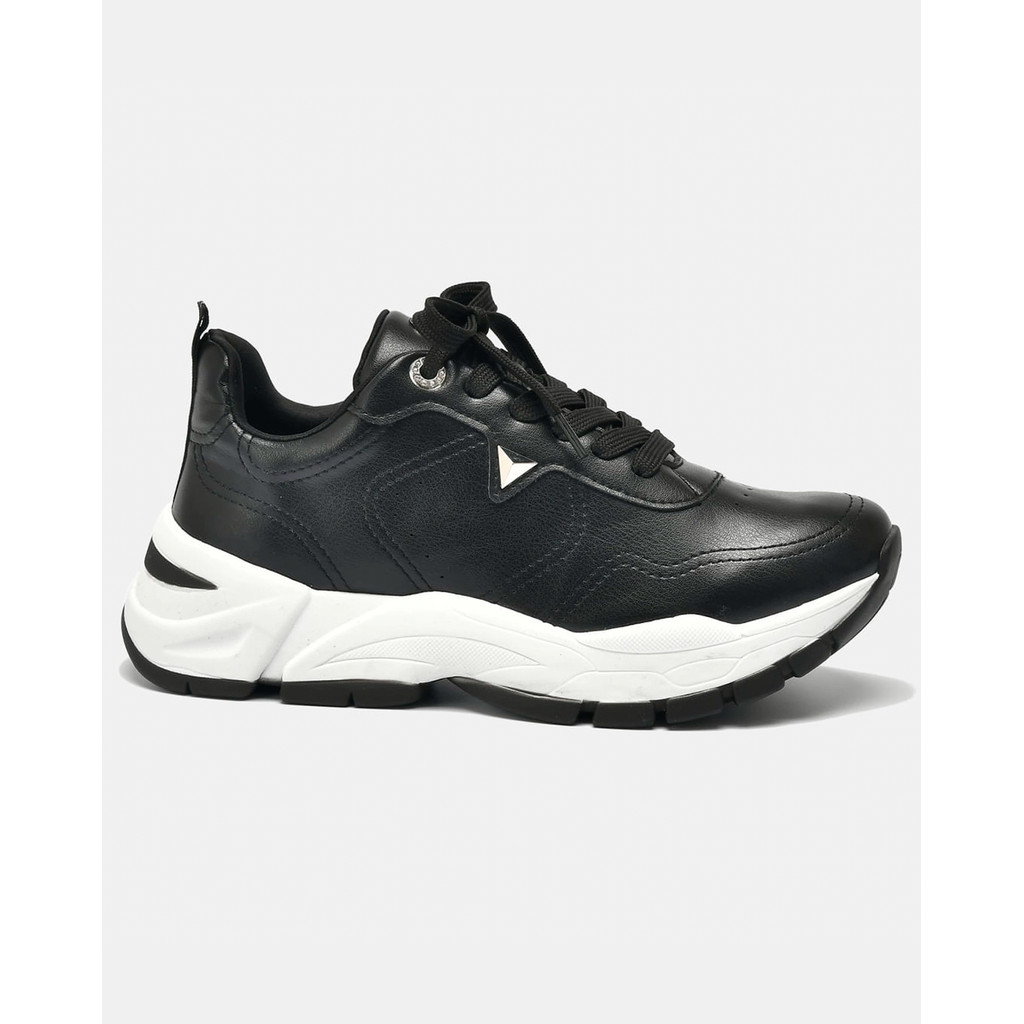 Tênis Feminino Casual Preto Básico Confortável Original Via Marte - Women Shoes