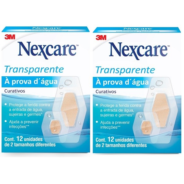 Kit com 2 Caixas de Curativo Nexcare a Prova D Agua em Oferta na Shopee