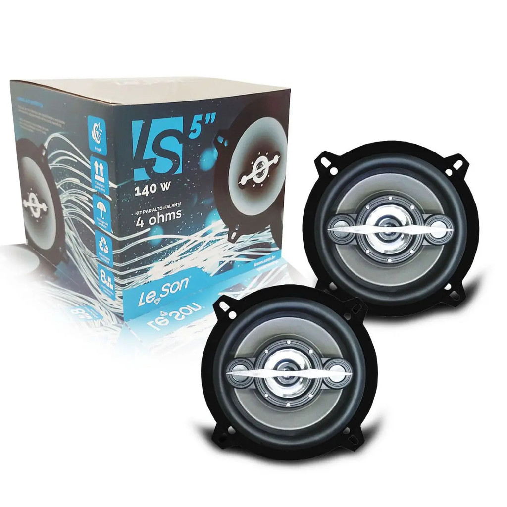 Par Alto Falantes 5 Polegadas Quadriaxial  70W Rms 140W RMS Total Leson LS5 - 2LS070050