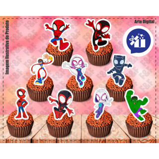 60 Tags para Doces tema SPIDEY E SEUS AMIGOS em Oferta na Shopee
