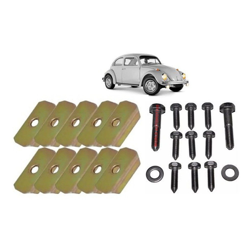 Kit Parafuso + Chapa Do Assoalho Fusca Variant Brasilia