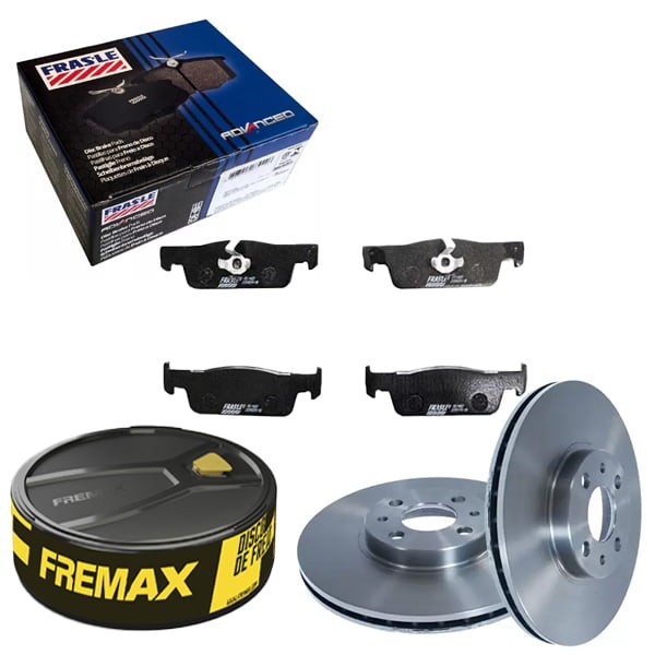 Kit Disco Freio Ventilado + Jogo Pastilha Freio LOGAN SANDERO – FREMAX / FRASLE em Oferta na Shopee