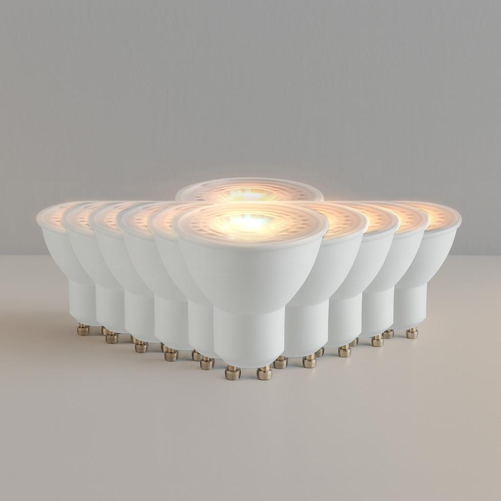 Kit 10 Lampada Led Dicróica MR16 4,8w 3000k Branco Quente 38 GU10 110v/220v Branco Cod: ALUT001602-10 Alut By Avant