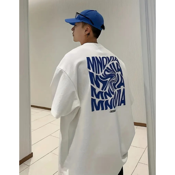 [Camiseta Premium em Algodão Puro]GXG Camiseta Oversized StreetWear Estilosa Camisão Largo Camisa Confortavel