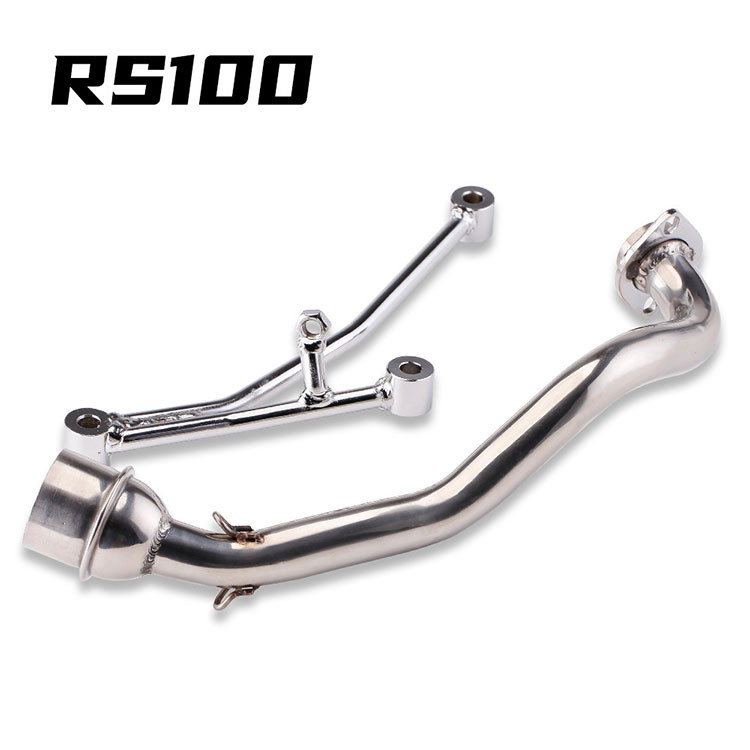 Tubo De Cotovelo De Escape De Motocicleta Com Suporte Para Motor RS100 YAMAHA 100CC Cabeçote