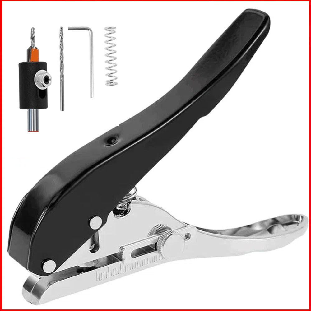 Alicate perfurador de faixa de borda manual,ferramenta de perfuração de madeira para etiquetas, papelão, Preto 8mm em Oferta na Shopee