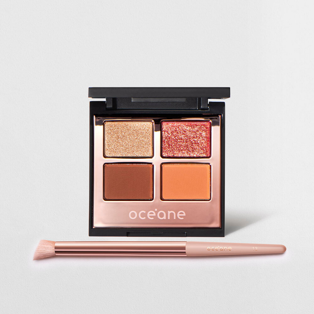 Kit Paleta de Sombras Power Glow Océane Edition + Pincel para Sombra Ocn13 (2 Produtos) - Beauty