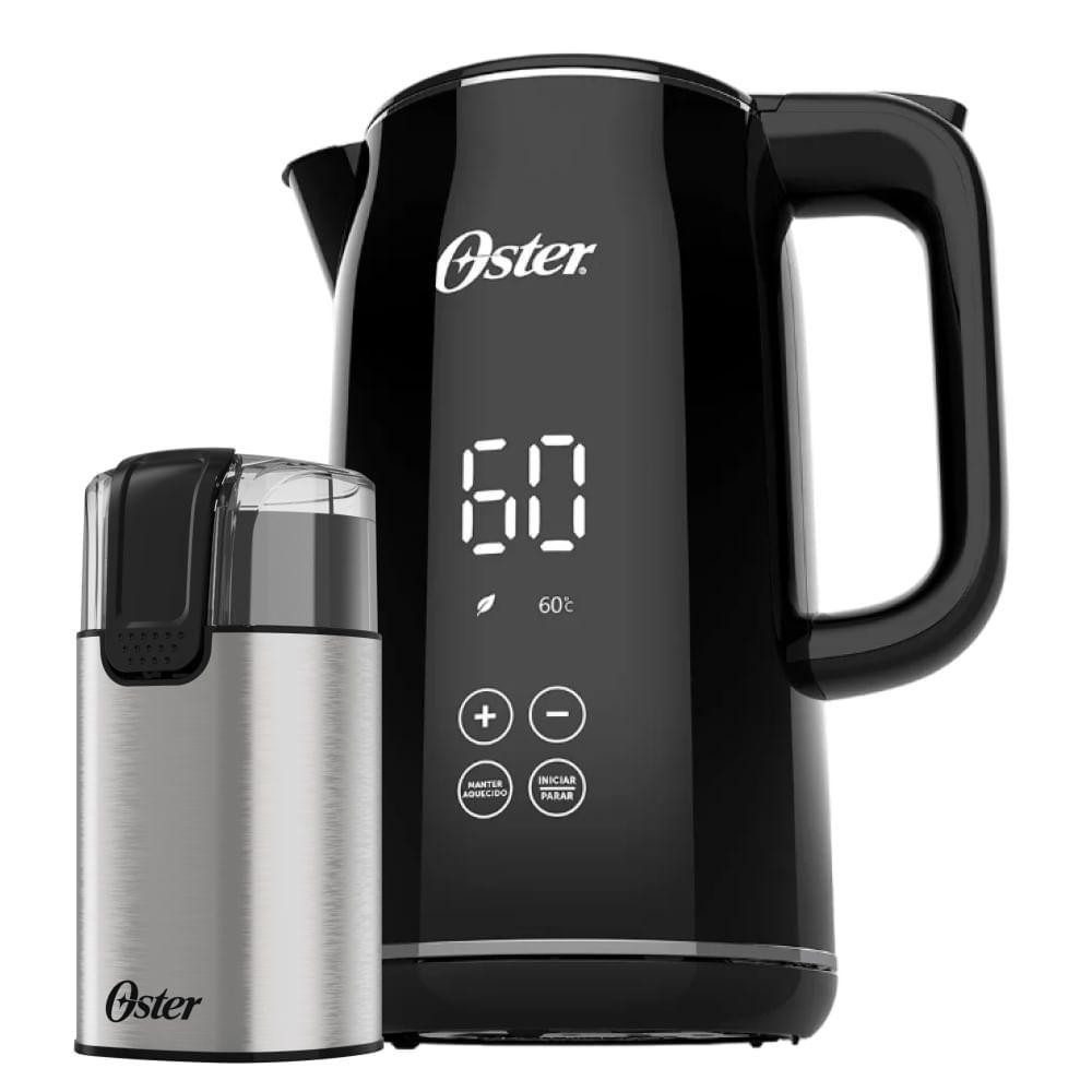 Kit Chaleira Digital 1,7L E Moedor De Café Elétrico Oster 110V em Oferta na Shopee