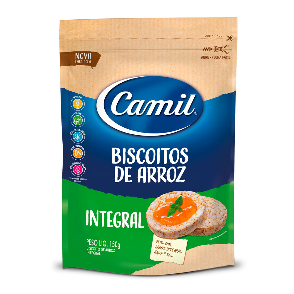 Biscoito de Arroz Integral Camil 150g - Food & Beverages