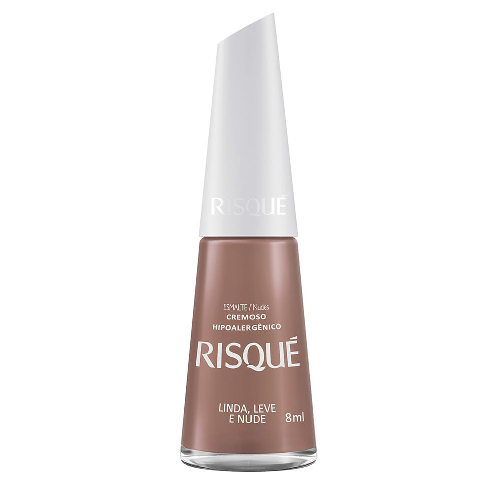 Esmalte Risqué Cor Linda, Leve e Nude com 8ml - Beauty