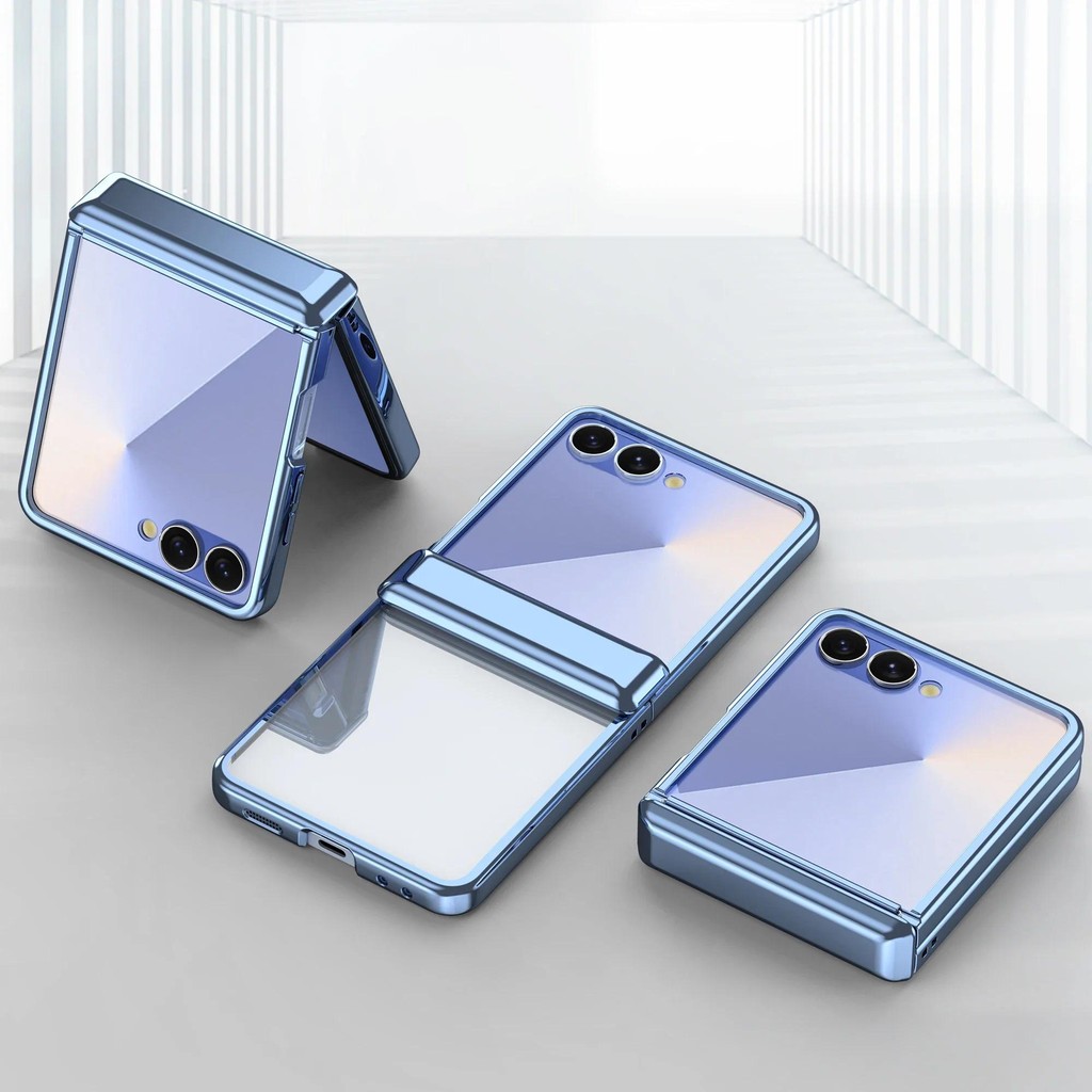 LUKEN Capa Transparente Galvanizada Para Samsung Galaxy Z Flip 7 fe 6 5 Flip7 Flip6 De Telefone Com Dobradiça Protetora em Oferta na Shopee