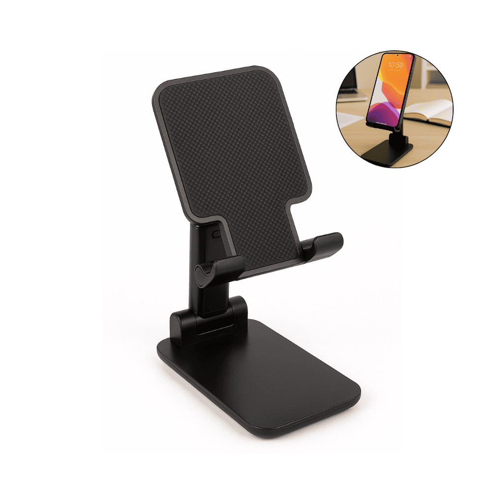 Suporte Para Celular e Tablet Dobrável Portátil Ajustável Apoio Mesa