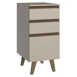 Balcão de Cozinha 40 cm 3 Gavetas Com Pés Crema Nice Madesa