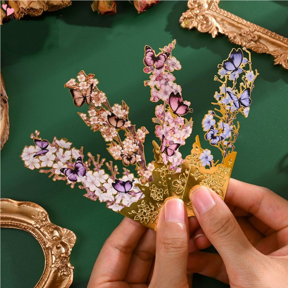 Marcador Mental Borboleta Com Corrente , Pintura A Óleo Oca Dourada , Marcas De Livro Fofas Para Leitura , Amantes De Li em Oferta na Shopee