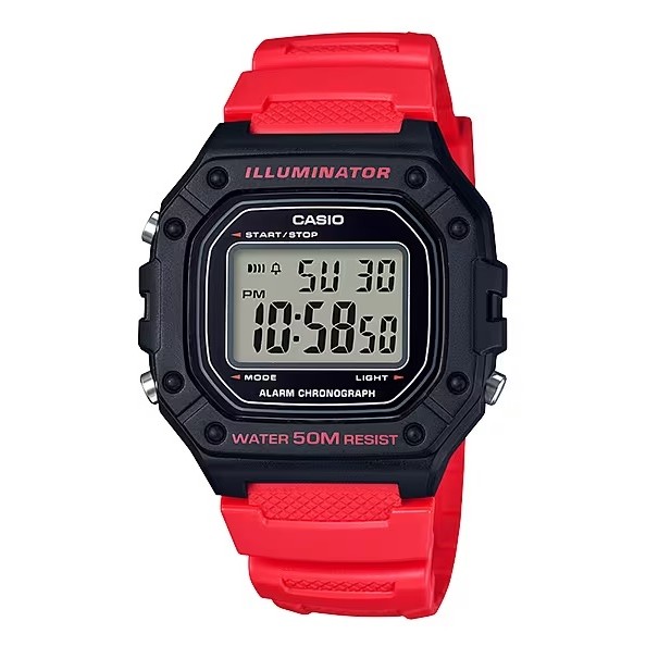 Relógio Casio Standard W-218H-4BVDF Vermelho