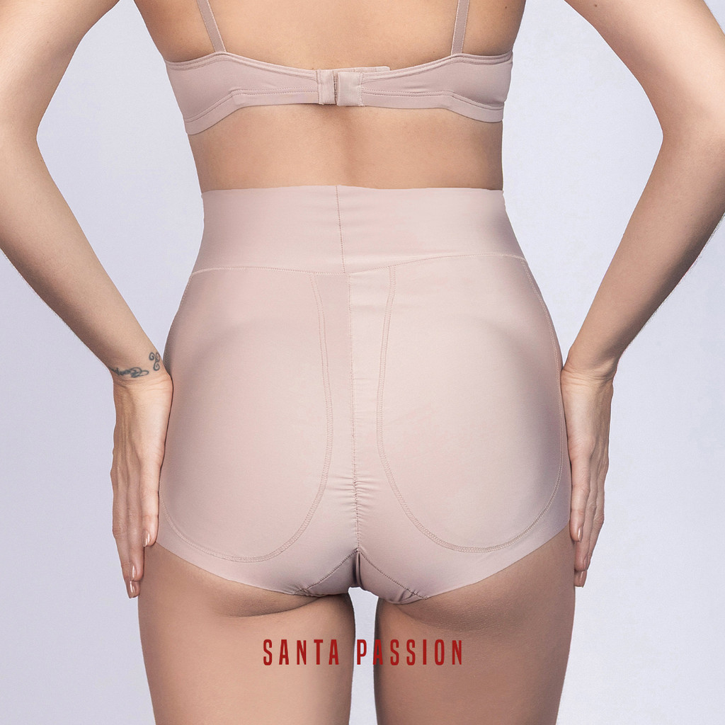 Calcinha Aumenta o Bumbum Cintura Alta Cós Duplo Santa Passion 51862