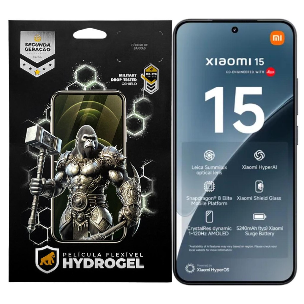 Película para Xiaomi 15 - Hydrogel HD - Gshield em Oferta na Shopee