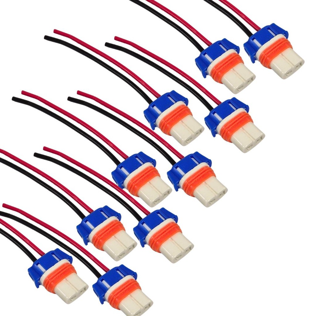 KIT 10 SOQUETE HB4 9006 COM CHICOTE PARA LAMPADAS AUTOMOTIVAS 12V/24V em Oferta na Shopee