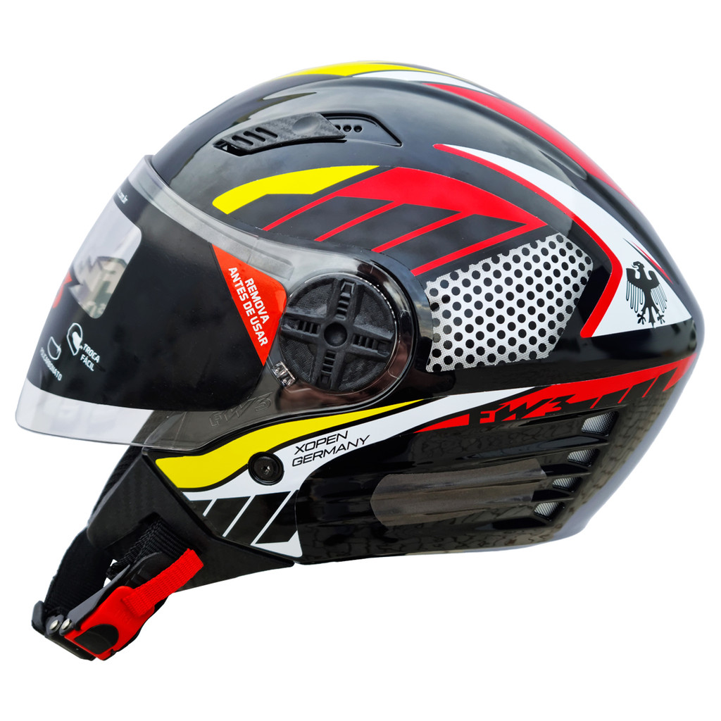 Capacete Fw3 X Open Países Preto Alemanha Tamanhos 56 58 60 em Oferta na Shopee