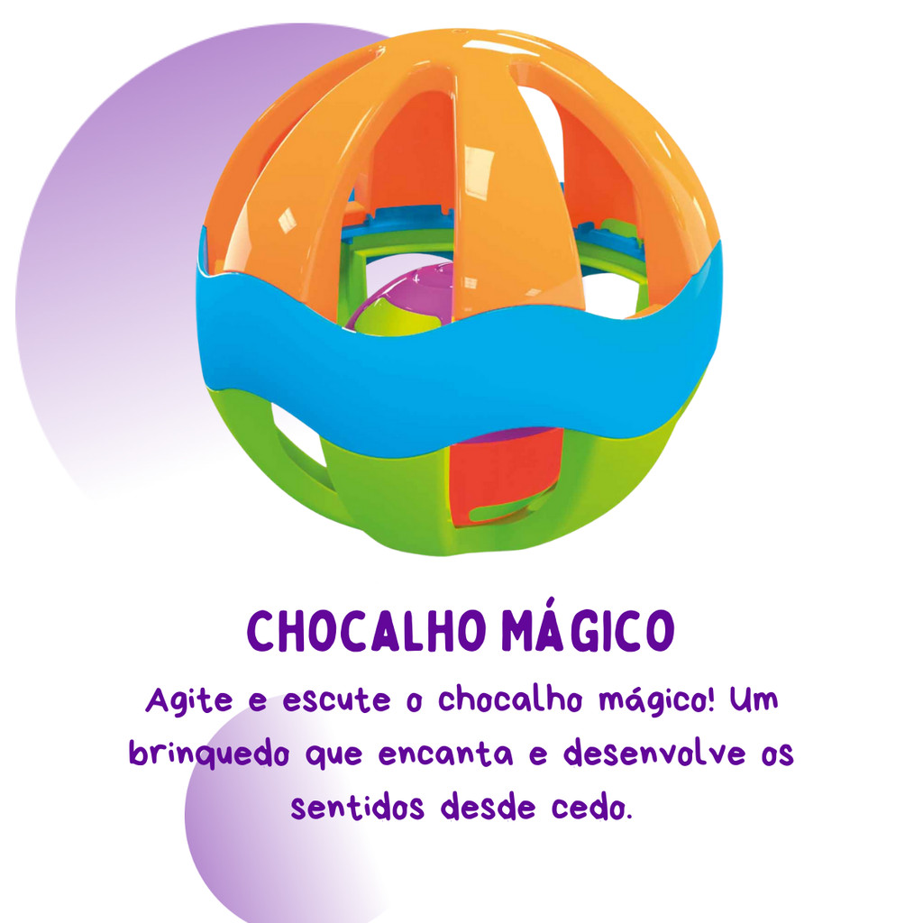 Kit 1, 2 ou 3 Brinquedos para Bebê Infantil Chocalho Sensorial